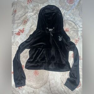 PLAYBOY Black Velour Jacket